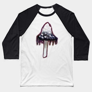 Painted Mushroom - Inkycap Baseball T-Shirt